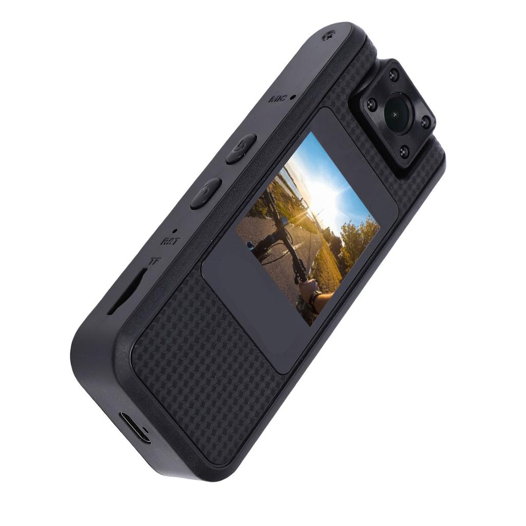 Action Camera 4K HD Portable 1.3in Screen 180 Degree Rotatable with Back Clamp for Cycling Sport WiFi Transmit