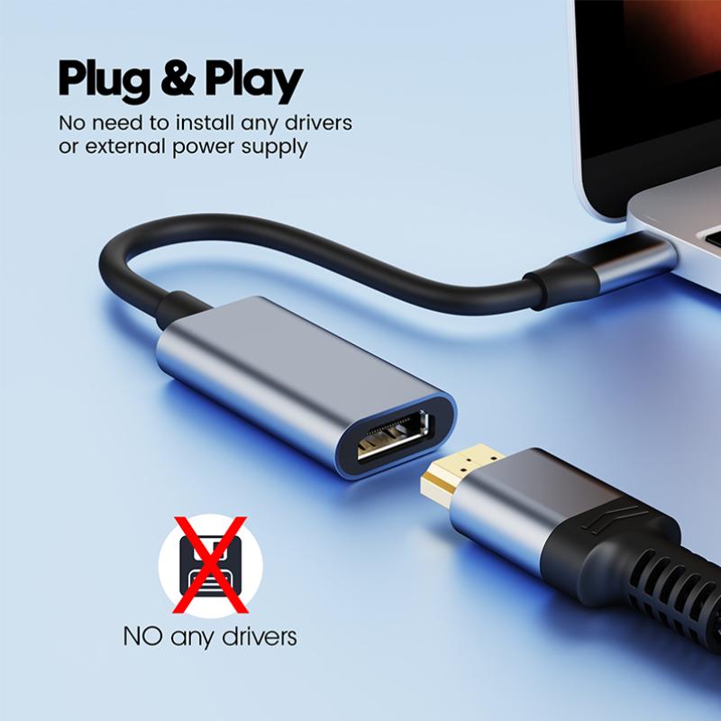 TYPE C To HDMI Adapter 4K USB C USB3.1 Male To HDMI-compatible Female Converter Cable for Laptop IPad Tablet TV MacBook Galaxy
