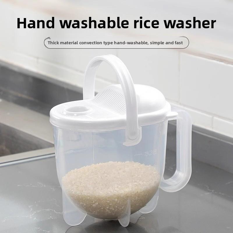 Hand-free Drain Flush Drain Rice Basket
