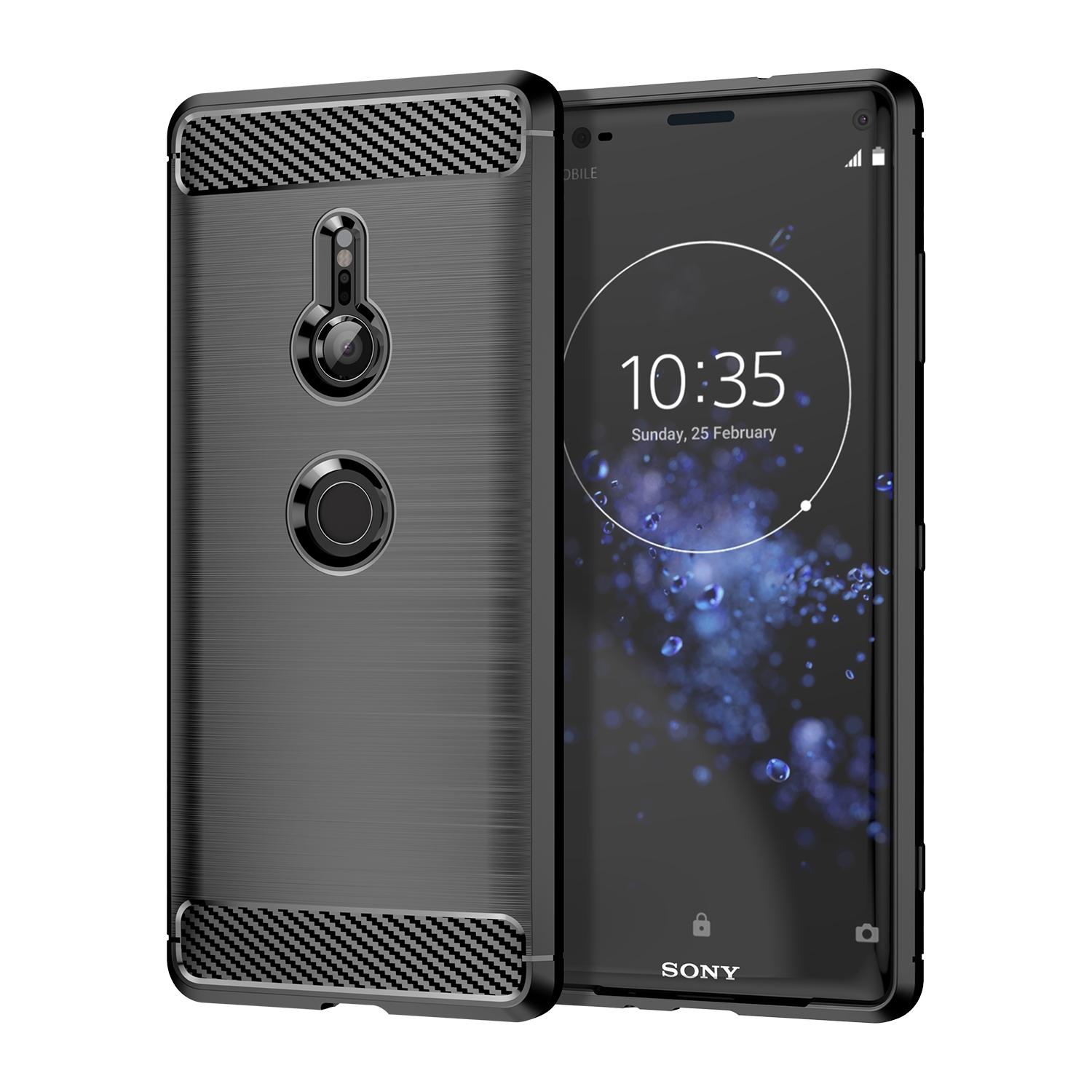 

Для Sony Xperia XZ3 силиконовый защитный чехол противоударный матовый задний чехол для sony xz3 мягкие чехлы из углеродного волокна Coque Fundas For Xperia XZ3 чёрный