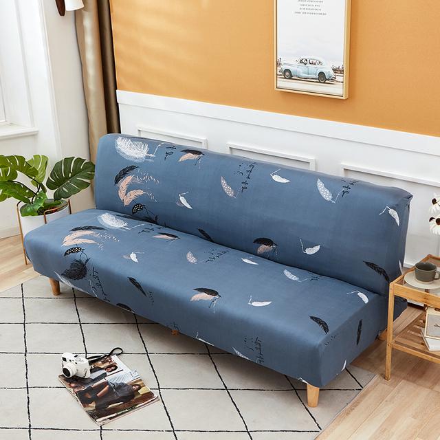 Folding Sofa Furniture Bed Cover Sofa Protective Covers Spandex Stretch Elastic Material Double Chair Cover Slipcovers Living Space Geometric Print