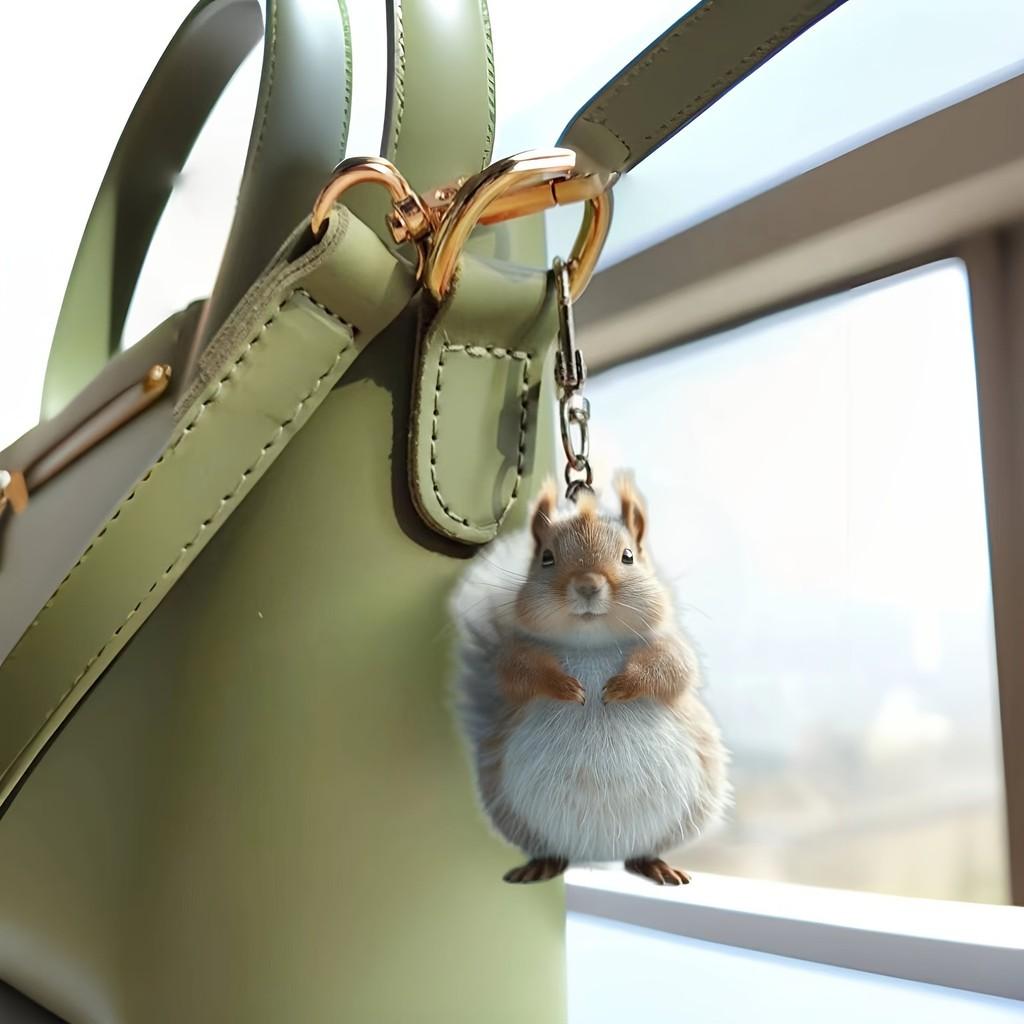 Delightful Acrylic Squirrel Pendant Warm Vintage Decor For Cars Christmas Trees And Gifts Backpack