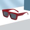 Fashion Square Sunglasses Woman Brand Designer Sun Glasses Vintage Men Small Frame One Piece Trend Goggles Yellow Eyewear