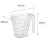 Yamazaki Jitsugyo 6919 Magnetic Tiered Measuring Cup 200mL White Approx. W12 X D 6.8 X H9cm Tower Easy To See Memory from Above Measuring Cup 6919