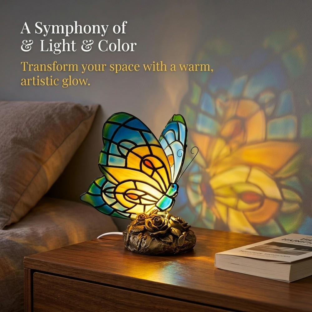LED Butterfly Retro Night Light Ornament Modern Table Lamps Colorful Butterfly Light  Living Room
