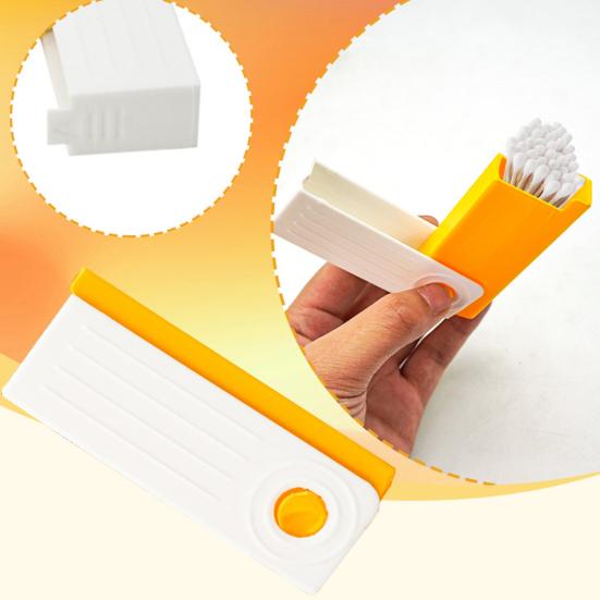 Cotton Swab Holder Storage Box with Lid Dust-proof Compact Design Portable Dental Floss Holder Travel Floss Picks Case