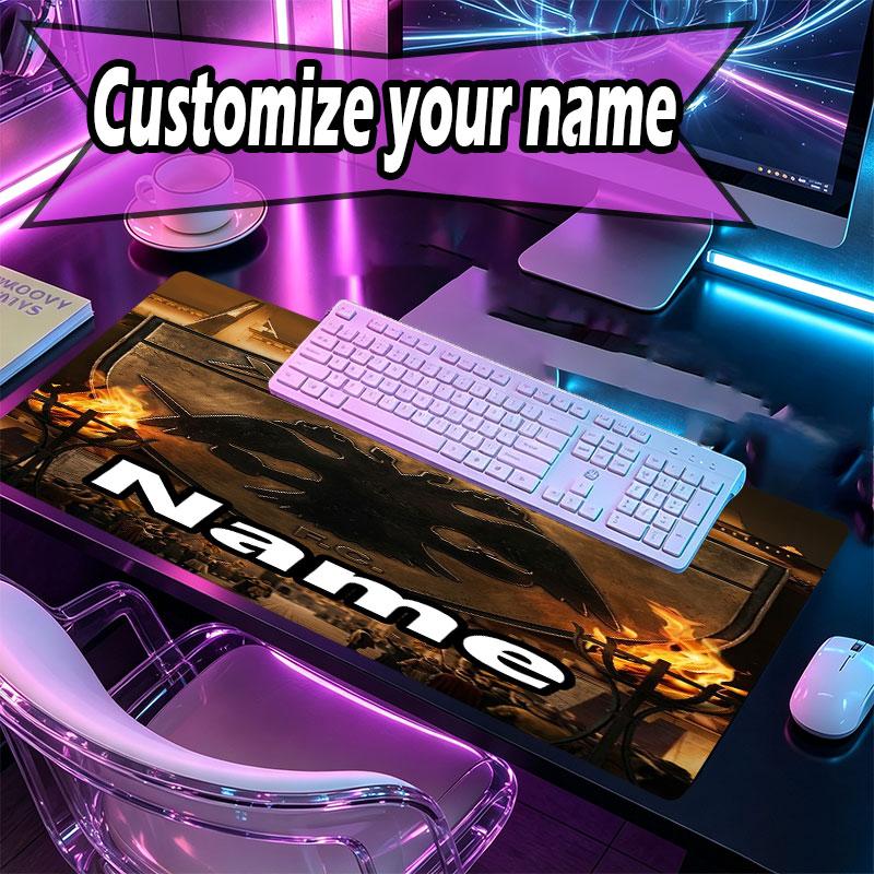 Custom Name Personalized AEK Athens FC Pattern Mousepad, Laptop PC Desk Mat, Decorative Desk Mat for Home Keyboard Pad Gift