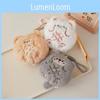 Animal Stuffed Cute Keychain Card Pouch Backpack Accessory Gift Kids For