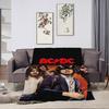 Rock Band A-AC D-DC Back In Black Blanket Plush Nap Sofa rug for Living Room Warm Office Bedroom Birthday Home Travel Kid Gifts