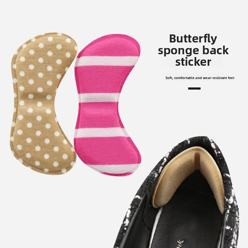 Fjärilssvamp Skodekal på Baksidan av Högklackade Skor, Osynlig Hälskydd för Kvinnor, Förtjockad Slitstark Fot Högklackade Skor Halkskydd