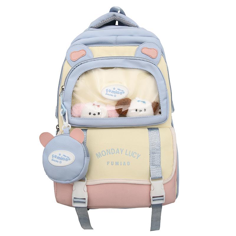 Schoolbag Children Elementary School Girl Junior High School Student Cartoon High Value Ins Pain Bag Backpack