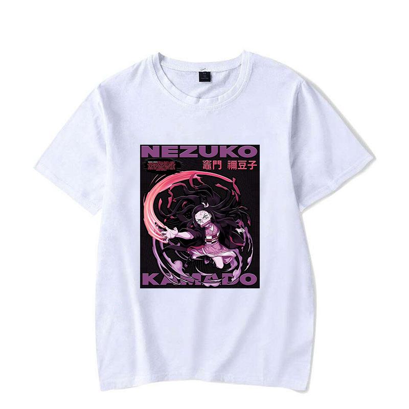 New Funny Anime T Shirt Unisex Short Sleeve O Neck Summer Casual Cute Kamado Nezuko Printing T-shirt Top Tee
