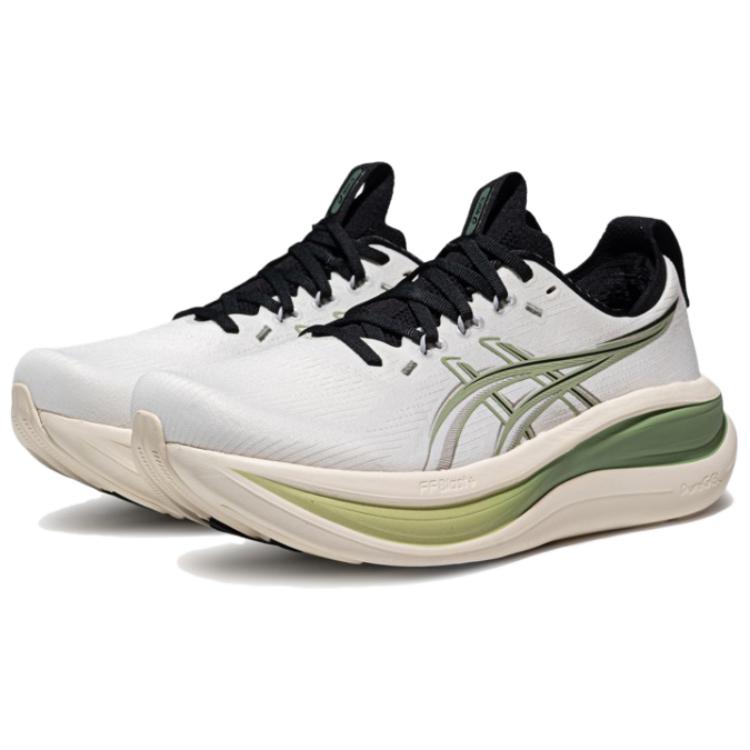 Asics GEL NIMBUS 28 Running Shoes Unisex Milk White/Green