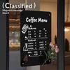 1Pcs Creative Metal Magnetic Board Photo Display Diy Desktop Message Board Rounded Corners Ironwork Sign Note Board For Coffee S