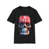 Unisex Soft Cotton T-Shirt. Coca Cola Skull Can