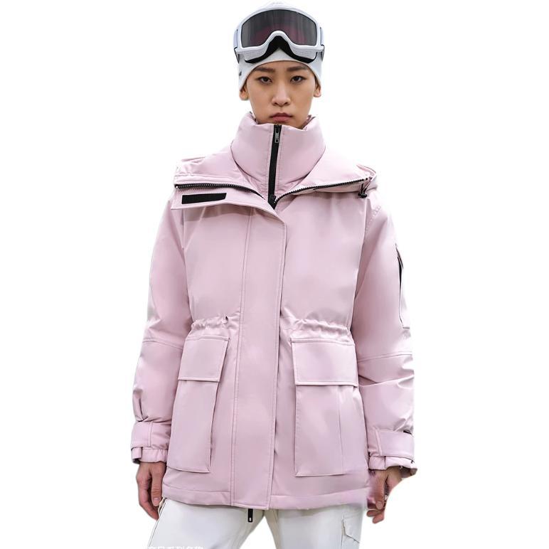 Li Ning Fitness Series Water-Resistant Solid Color Hooded Windbreaker Moisture-Wicking UV-Resistant Loose Mid-Length Down Jacket AYMT322-2