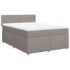 VidaXL Sommier à lattes de lit avec matelas Taupe 160x200 cm Tissu 3289028