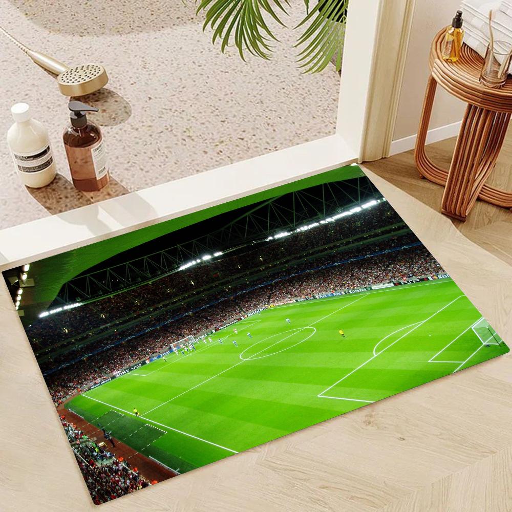 1pc Football Field Plan Bathroom Absorbent Mats Anti-Slip Mats Home Decor Supplies Carpets Home Kitchen Floor Mats