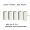 57MM Rolls Thermal Paper Color 15mm Label Sticker Self-adhesive Printing Label Papers Sticker For Pocket Thermal Mini Printer For Paperang For T02/M02