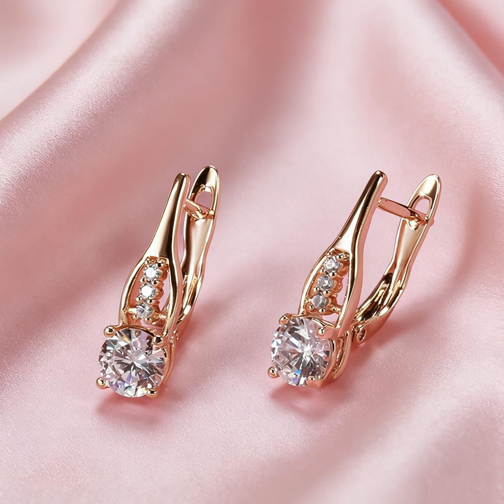 SIMJOO Imple Fashionable Elegant WomanZircon Earrings