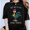 Disney Moana Hei Hei Este Animalul Meu Spiritual Portret Tricou Unisex Bumbac 100% Tricouri Bărbați Top Tricou Copil