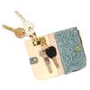 AGILITY Affa Key Case Coin Case Tiny Wallet Floral Pattern One Piece Ladies Mini Small L Shape Leather "Bell"