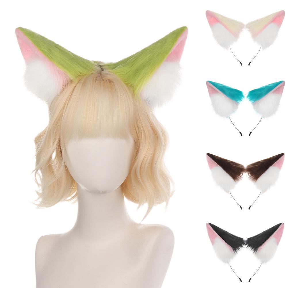 Halloween Cat Ears Fox Headband Cosplay Plush Hair Accessories