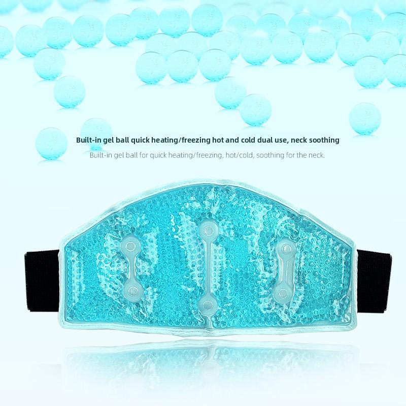 PVC Gel Ball Neck Protection Ice Bag Cold Compress Hot Compress Neck Ice Bead Plush Massage Bag Spot Wholesale