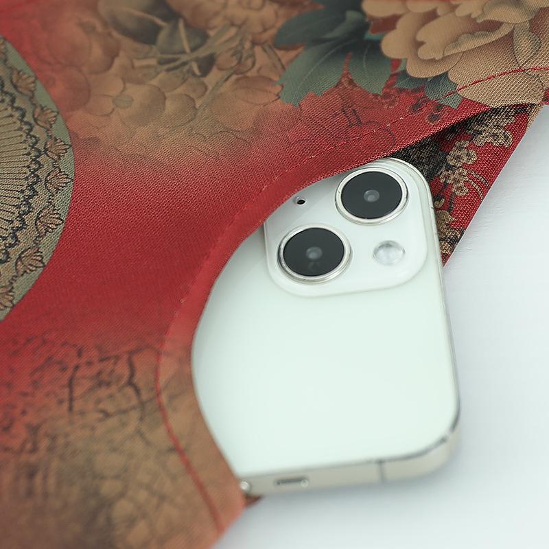 Grandma Style Spring/Summer 2025 Imitation Silk Cardigan for Middle-aged and Elderly Women