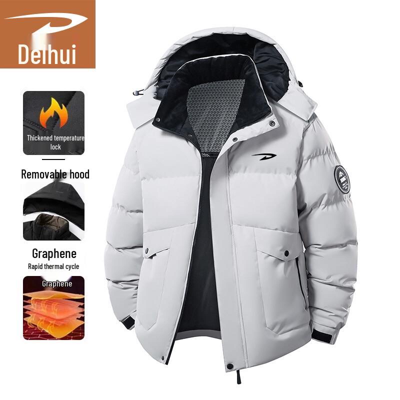 Deerhui Men's Hooded Graphene Warm Jacket