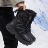 Mens Winter Boots Retro Combat Boots Anti Slip Wear-resistant Outdoor Boots High-top Non-slip Waterproof Wear-resistant Snow Boots