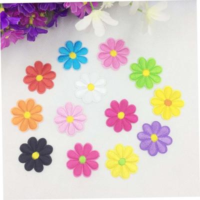 Fashion 5PCS Small Flower Embroidered Patch Stickers For Clothes, Pants, Hats, Bags