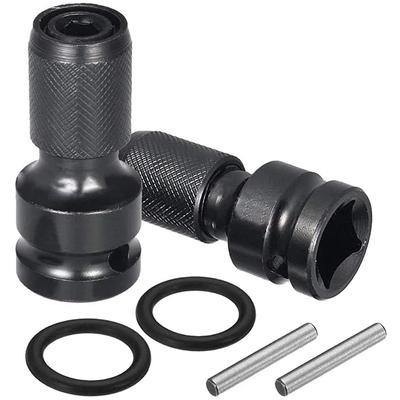 1 Set of Steel 1/2\" Square To 1/4\" Hexagonal Ratchet Socket Wrench Adapter Wrench Set Drive Converter Impact Tools Sold Well
