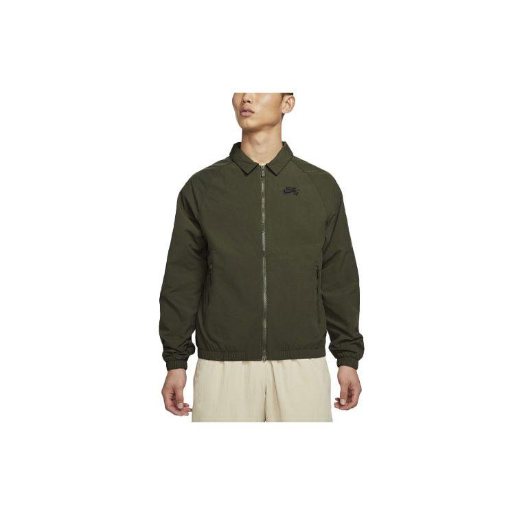 Nike Jackets Men's Green Lapel Moderate Workwear CV4306-325