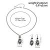2Pcs Gothic Black Spider Pendant Choker Necklace Drop Earrings Women Vintage Adjustable Chain Halloween Accessories Jewelry Set