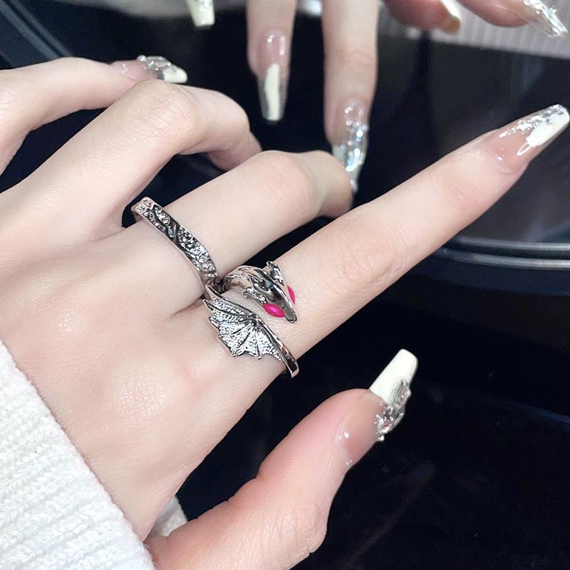 Xiao Feilong Ring Men'S And Women'S Retro Niche Design Advanced Sense Index Finger Stacking Opening Adjustable Ring