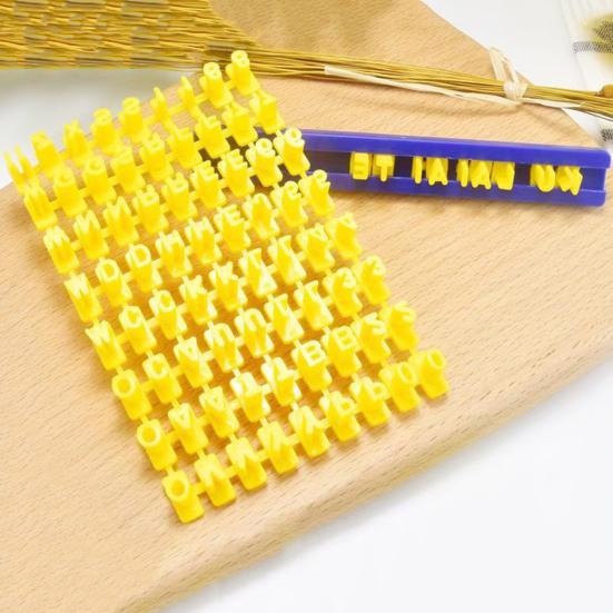 Alphabet Clay Stamp Set DIY Baking Tools for Cookies Fondant Pottery 26 Letters Symbols Numbers Embosser Stamps Creative Crafting Kit