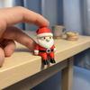 Christmas Fireplace Decor 3D Printed Santa Claus Figurine, Shelf Sitter Decoration, Durable Figurine Small Gnome Statue for Desktop Home Seasonal Gift