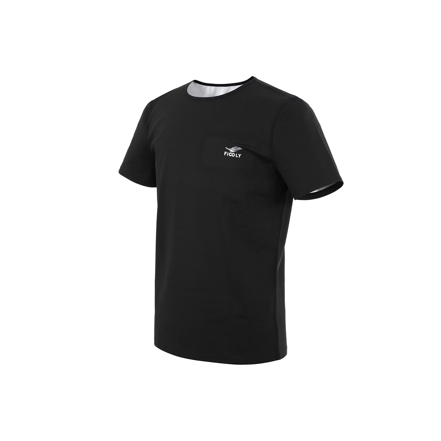 

FiCOLY Сауна с коротким рукавом Плюс включает внутренний мужской костюм, моющийся, уменьшающий потоотделение, размеры, футболка, FSTM-2 (2XL) чёрный