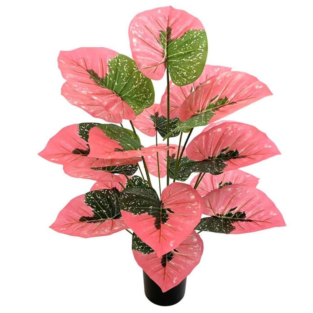 

Lifelike Artificial Guanyin Plant 18 Leaves Fake Plants Wedding Party Decor Style 7
