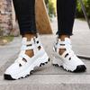 Women's Wedge Thick-Soled Hollow Round-Toe Sports-Style Sandals.