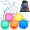 Unbreakable Silicone Water Balloons with Magnets - Reusable Splash Balls, Self-Closing Water Bombs, Water Balloons for Summer Festivals, Obon