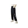 Anta Solid Color Elastic Waistband Logo Embroidered Cuffed Fleece Sports Pants Women Pants Black 162247307-2