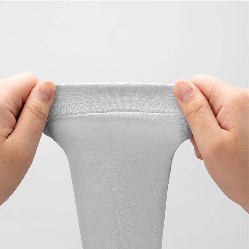 Cycling sun protection arm warmers with UPF50 filter, 2 pcs, white