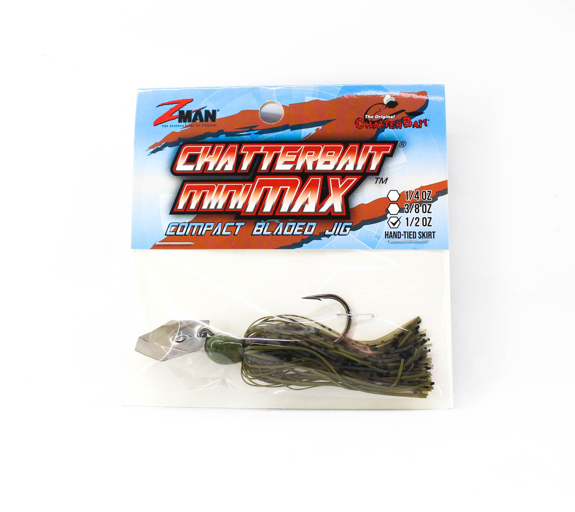 

Zman Chatterbait Mini Max Sinking Lure 1/2 Oz Green Pumpkin (8965)