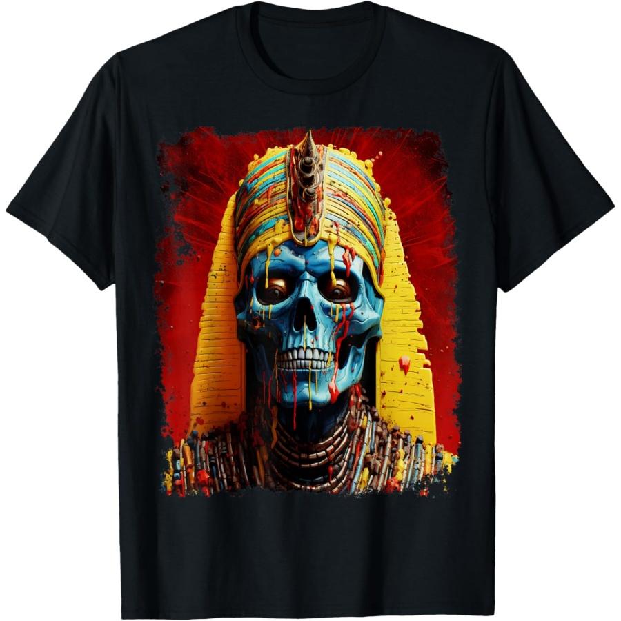 Pop Art Halloween Egyptian Pharaoh Mummy T-Shirt S