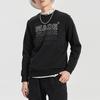 Lining Long Sleeve Crew Neck Sweatshirt Men Tops Black AWDQ703-1