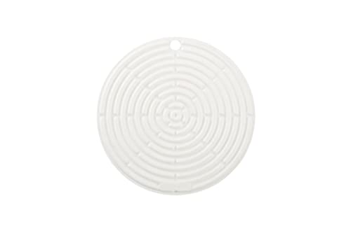 

Le Creuset Silicone Pot Holder, 20cm, Potholder, Trivet, Pot Holder, White, Heat and Cold Resistant [Official Japanese Product]