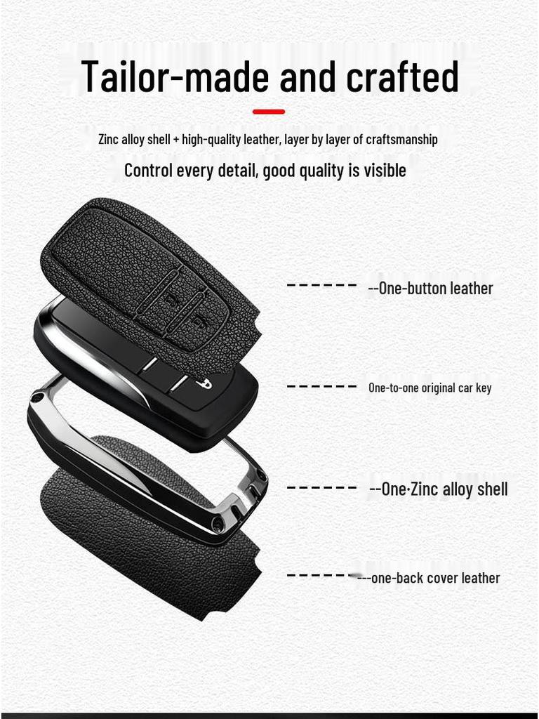 Metal Shell Key Case for Toyota Daihatsu Tanto LA600S/610S/150S & Proton Perodua