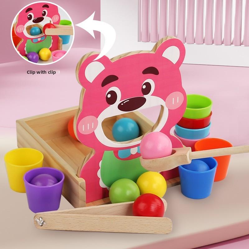 Lotso Bead Wooden Feeding Game Educational Toy For Kids Cognitive Enhancement